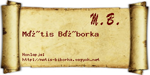 Mátis Bíborka névjegykártya